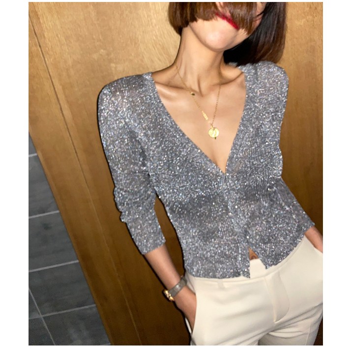 간절기 러블리 아나운서 슬림 니트 미시 사계절