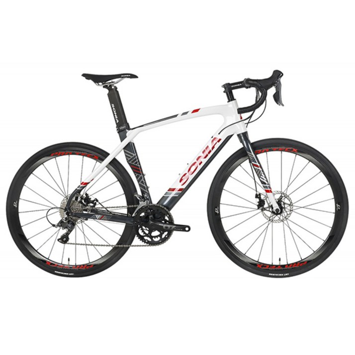 소니아 시마노 에어로 클라리스 알루미늄 디스크 브레이크 로드 자전거 510mm SR-1500D 미조립