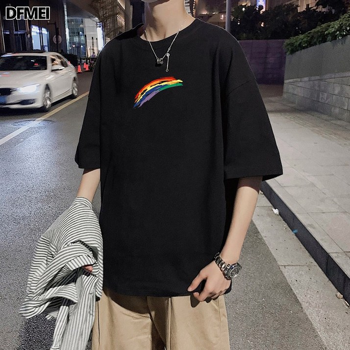 DFMEI 반팔 남 반팔 티셔츠 캐주얼 티셔츠 옷 DFMEI 반팔 남 반팔 티셔츠 캐주얼 티셔츠 옷