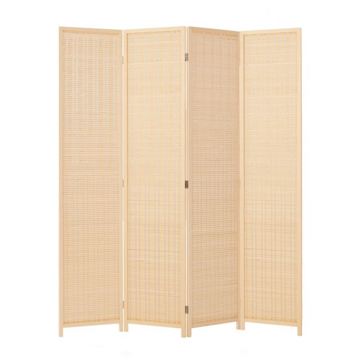 요고바라 인테리어 라탄 파티션 원목 칸막이 가림막 자바라 받침대, 사각 원목