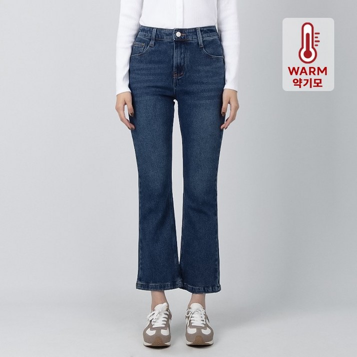 코너스톤 여성 청바지 약기모 뒷밴딩 부츠컷 W4D1621