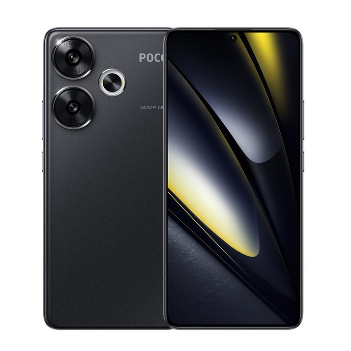샤오미 POCO F6 5G 포코 스마트폰 글로벌 버전 1.5K AMOLED 스크린 5000mAh 배터리 90W 터보 충전 Snapdragon 8s Gen 3, 블랙, 256GB