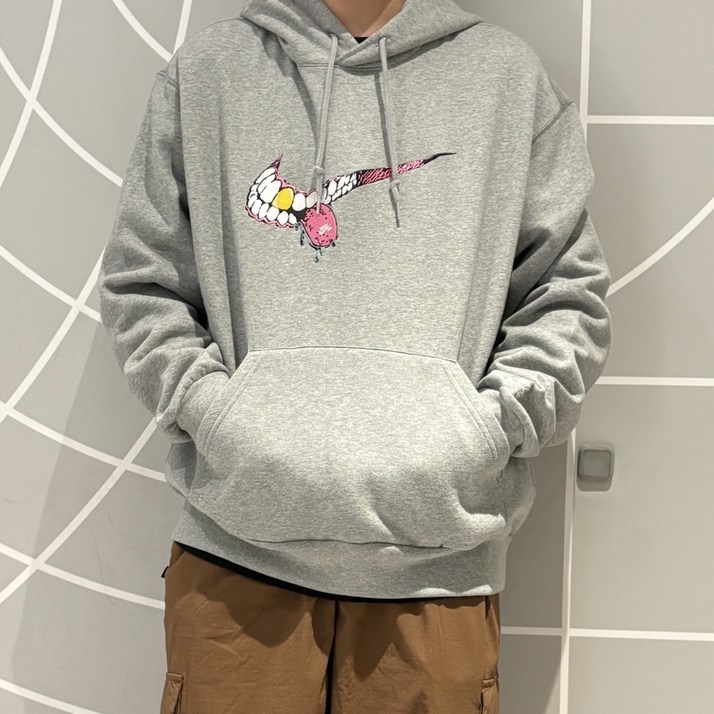 나이키 SB 스우시 스케이트보딩 후드 티셔츠 그레이 HV0250-063