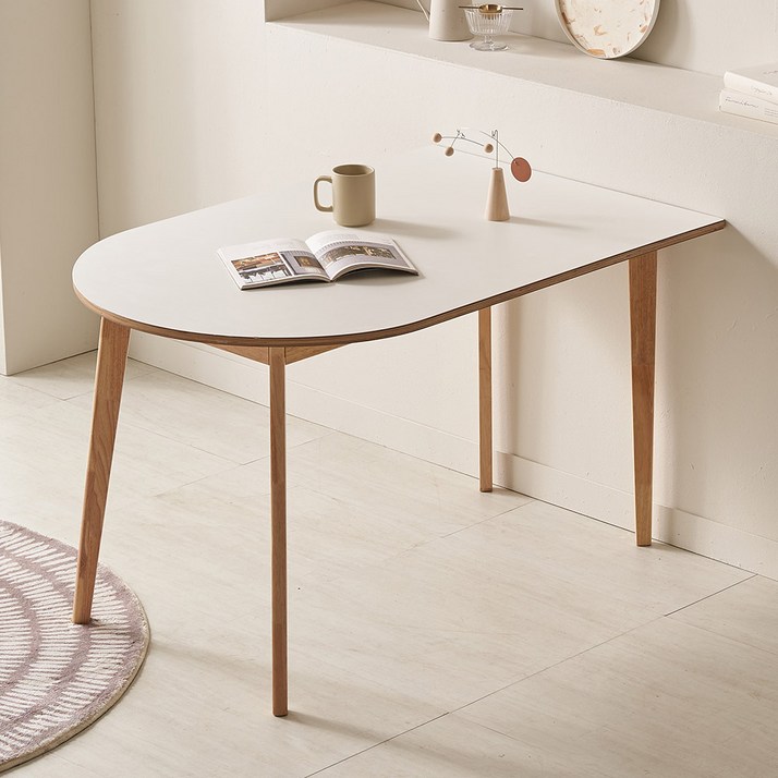 파로마 이프 브로어 1200 반원 원목 테이블 식탁