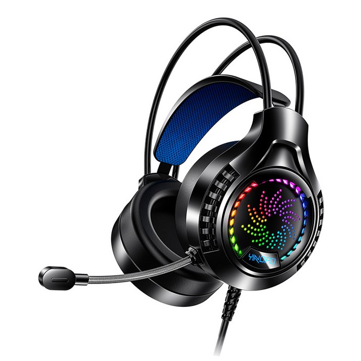 스피세프 USB 7.1 RGB 서라운드 컴퓨터 게이밍 마이크 헤드셋, 블랙 스피세프 USB 7.1 RGB 서라운드 컴퓨터 게이밍 마이크 헤드셋, 블랙