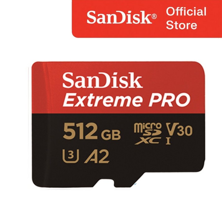 샌디스크 마이크로SD 카드 MicroSDXC Extreme Pro UHS-I QXCD U3 4K, 512GB, 1개