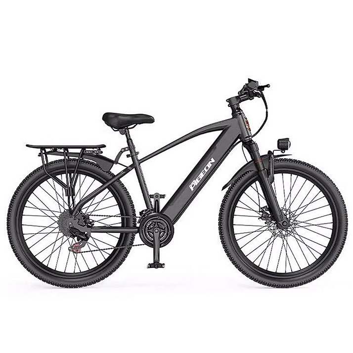 돌쇠네마트 전기자전거 MTB 26인치 PAS 고출력 출퇴근 전동바이크 NFC 배달용 자토바이 리튬배터리 배터리 분리형 전동스쿠터, 블랙, 경량스틸