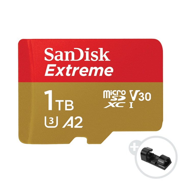 샌디스크 익스트림 마이크로 SD 카드 + 데이터 클립, 1TB 6581559946