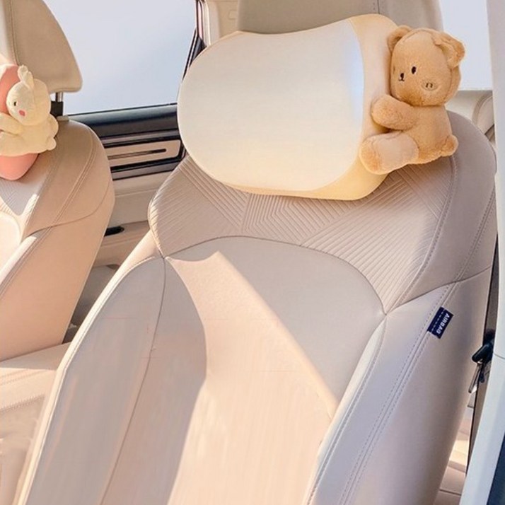 더빌리언 자동차 귀여운 목쿠션 목베게 메모리폼, 2개, M3 목쿠션