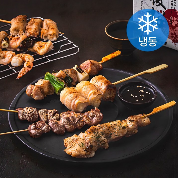 명품조선 모듬꼬치 8꼬치 380g 소스 50g 세트 냉동 명품조선 모듬꼬치 8꼬치 380g 소스 50g 세트 냉동