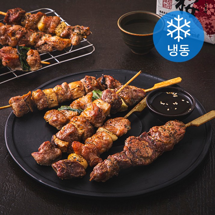 로켓프레시 명품조선 돼지훈제 야채꼬치 8꼬치 460g 소스 50g 세트 냉동