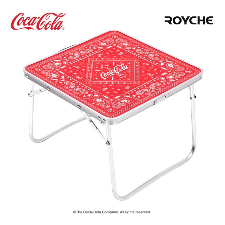 로이체 코카콜라 감성 캠핑 접이식 미니 폴딩 테이블