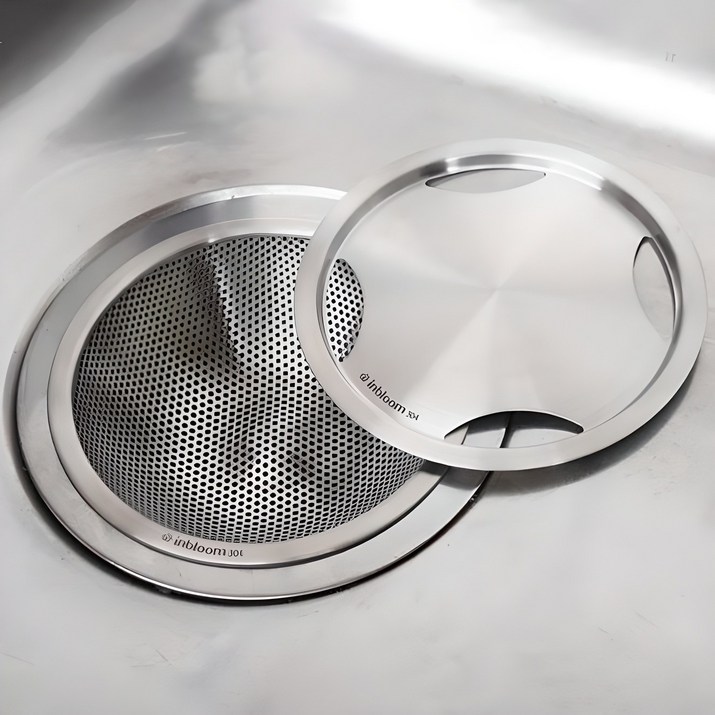 인블룸 스텐 싱크대 배수구망  커버 세트, 1개입, 1세트