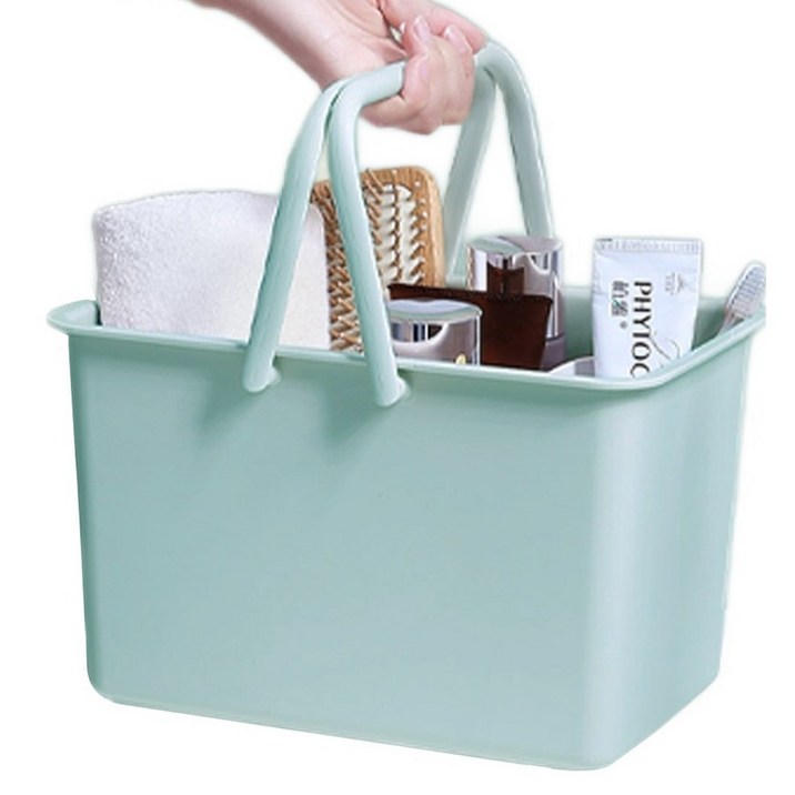 리빙공감 욕실 물빠짐 목욕바구니 바스켓, 블루