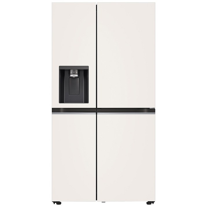 LG전자 디오스 오브제컬렉션 얼음정수기 양문형 냉장고 810L 방문설치, 오브제컬렉션 베이지  베이지, J814MEE35