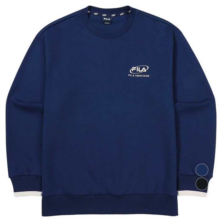 휠라 남녀공용 유니 헤리티지 컴포트 로고 맨투맨 FS2POF3104X