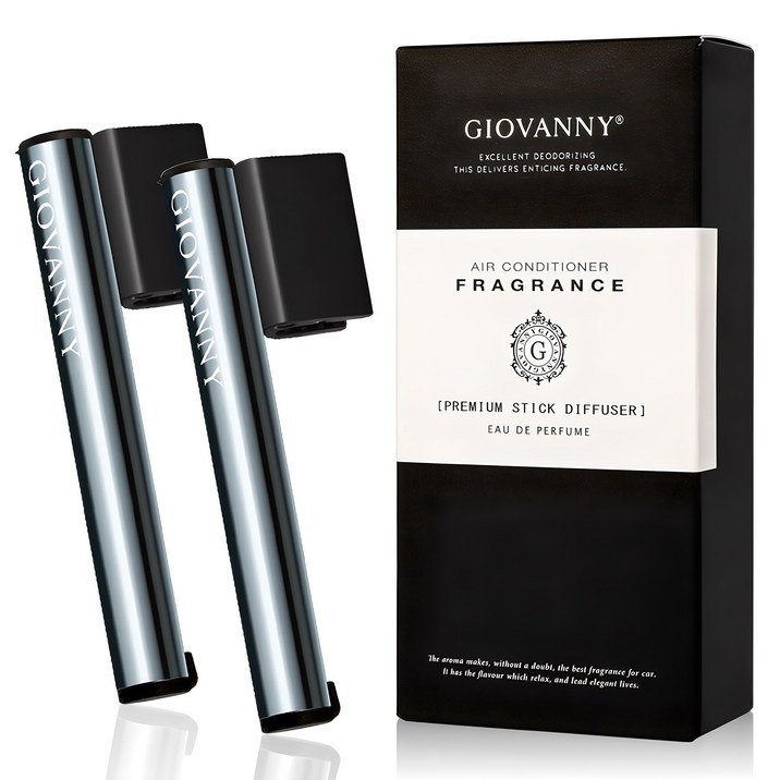 GIOVANNY 차량용 프리미엄 스틱 디퓨저 2p + 리필 4p, 피코크 블루(블랙체리), 1개