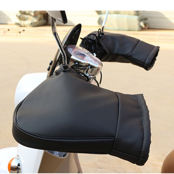 FANSDA 중형 스쿠터 오토바이 방한 방풍 장갑 핸들 커버 겨울 보온 글러브, 일반형 오토바이방한장갑