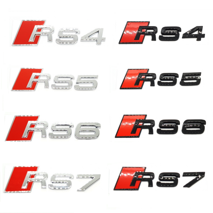 아우디 RS4 RS5 RS6 RS7 크롬 검정 트렁크 엠블럼 래터링 아우디용품 1806862231