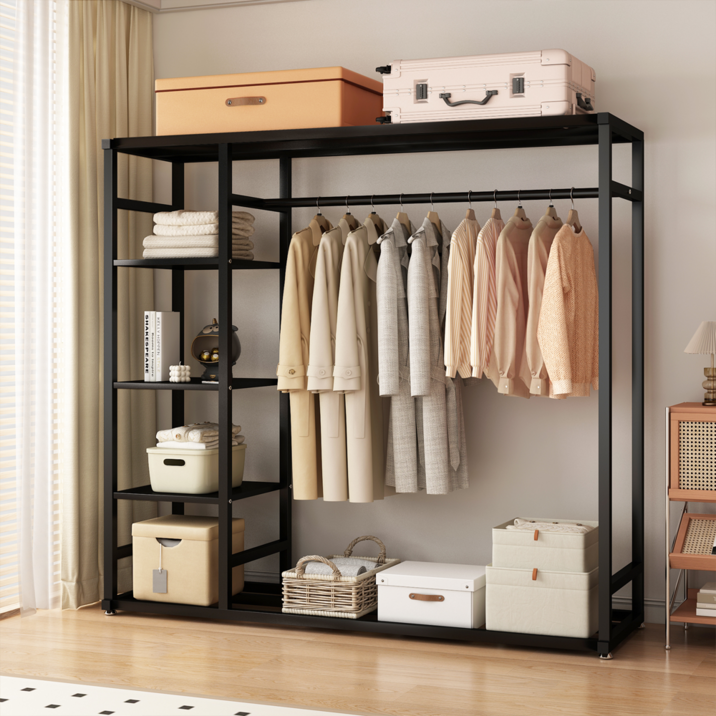 MOFINE 철제 스탠드 시스템 드레스룸 행거  수납행거 옷장행거 선반형