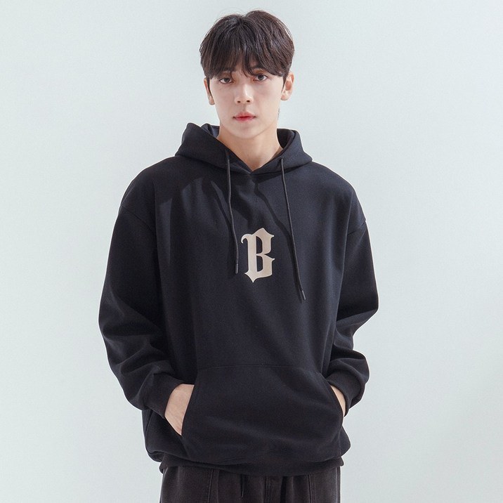 스몰더 남자 오버핏 프린팅 후드 맨투맨 [1405]