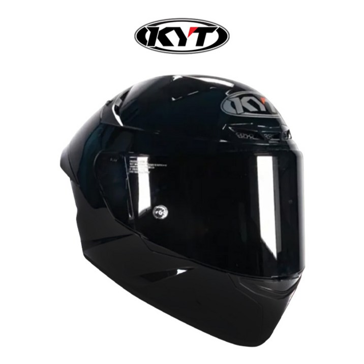 KYT 헬멧 풀페이스 TT코스 플레인 블랙 단색 유광 입문 오토바이 KC 인증