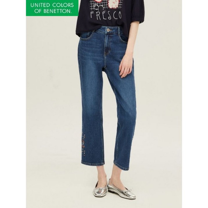베네통 자수 데님 팬츠 BADP59431