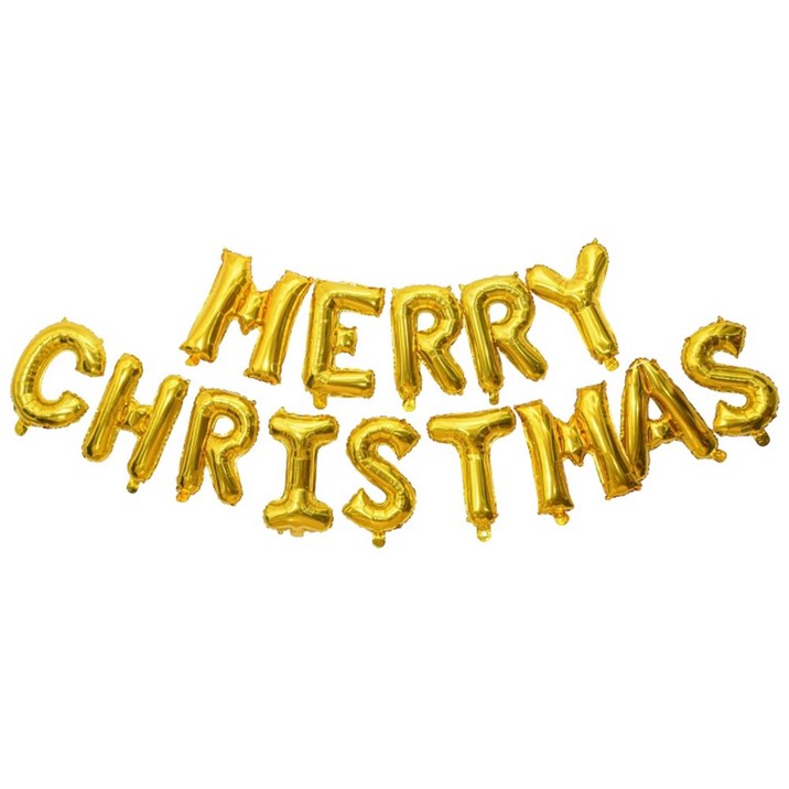 크리스마스 세트 풍선 가랜드 파티장식 소품 혼합풍선 트리 데코 홈파티용품 [에브리띵스마일] 1077, 골드 은박풍선, 1세트