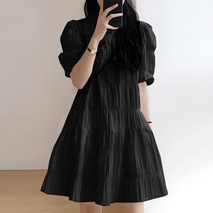 메이킹유 썸머 반팔원피스 라운드 소매퍼프 W8598쥬네르원피스 메이킹유 썸머 반팔원피스 라운드 소매퍼프 W8598쥬네르원피스