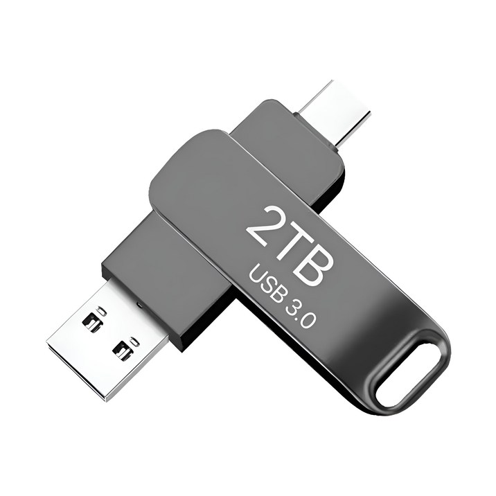 2TB TypeC 고속 USB 3.0 대용량 플래시 드라이브 휴대폰 컴퓨터 겸용 OTG