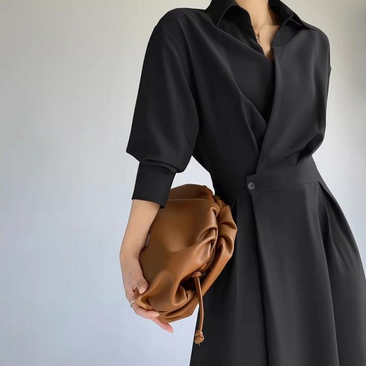 투니스 여성 슬림핏 롱 원피스