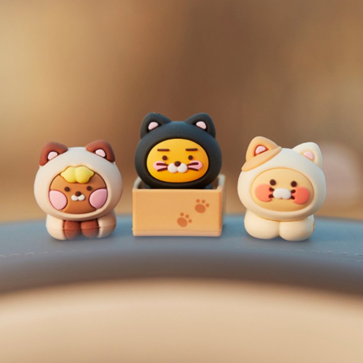 카카오프렌즈 냥냥 차량용 미니 데코피규어 세트