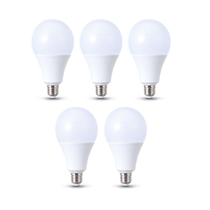 삼영전기 LED 전구 E26, [2등급] 15W주광색(흰빛), 5개