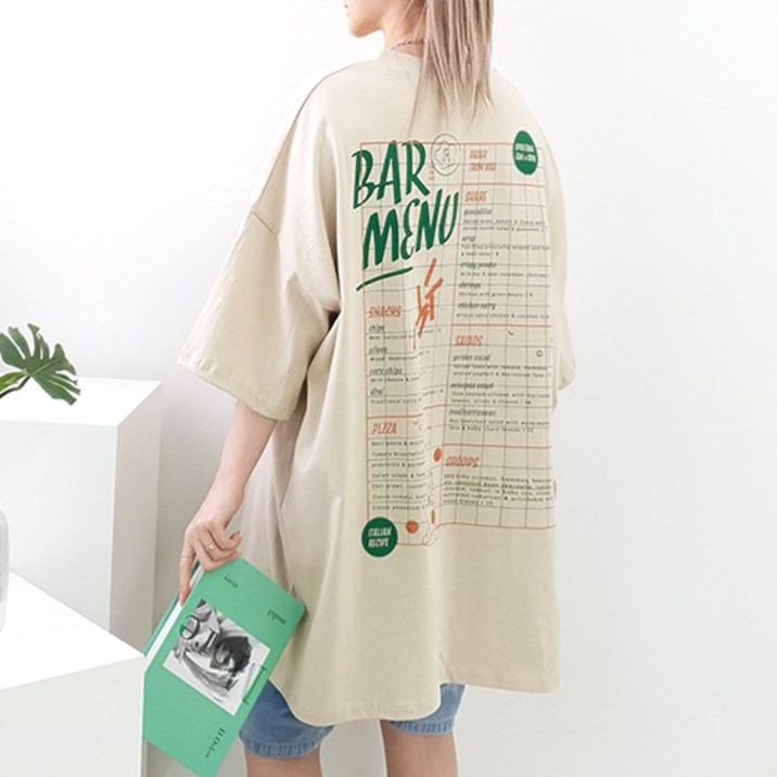 퀸비샵 바메뉴 빅 박스티 빅사이즈 루즈핏 통기성 반팔티 티셔츠 오버핏 박스티 임부복 오버사이즈
