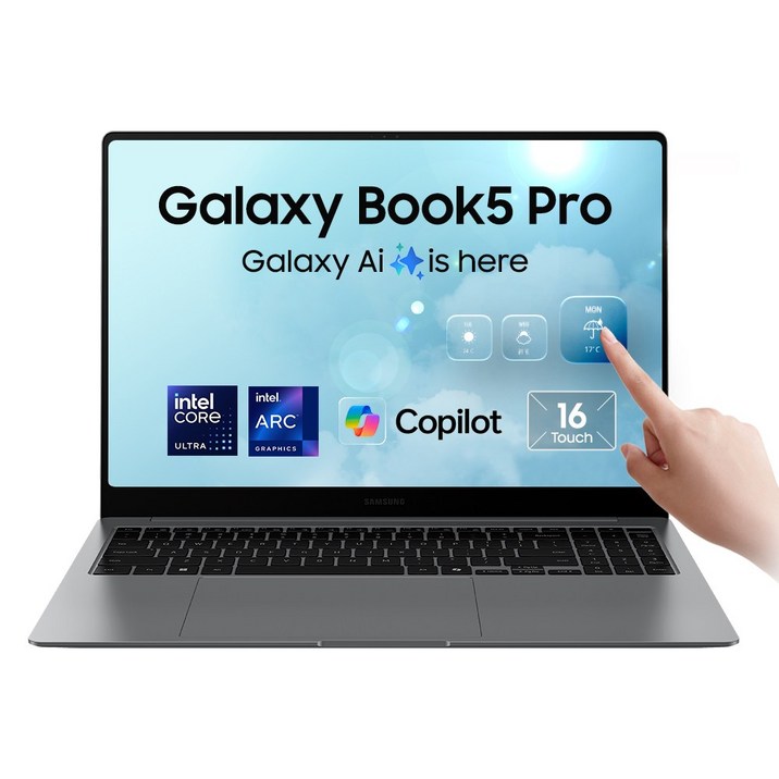 삼성전자 갤럭시북5 프로 NT965XHWA52A 인텔 울트라5 애로우레이크 16인치 32GB 고해상도 AI 터치 스크린 직장인 대학생 노트북