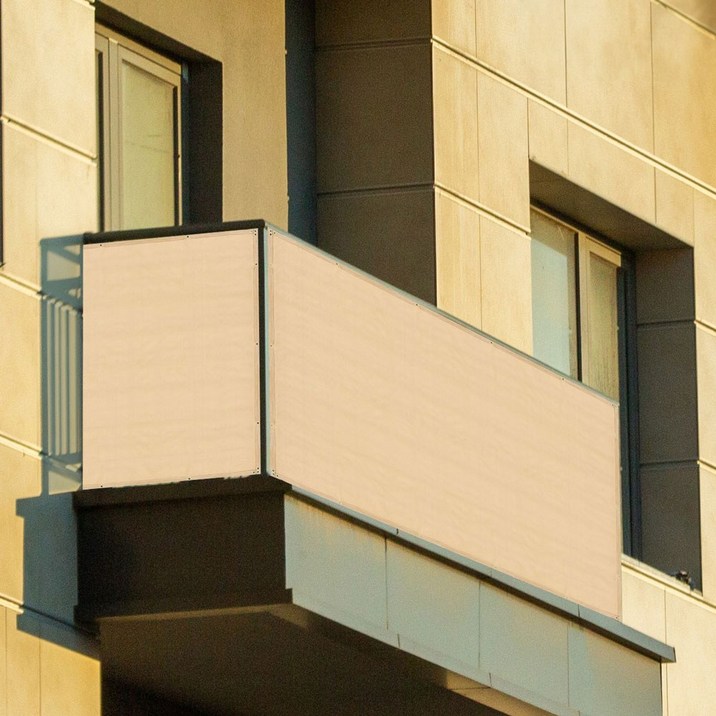 그늘애 국산 테라스가림막 사생활보호 옥상 휀스 가리개 테라스 발코니 난간 울타리, TS베이지