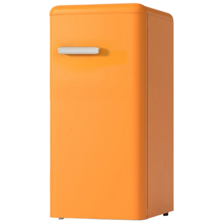 [쉼프레] 레트로 미니 냉장고 소형 냉장고 음료 냉장고 가정용, NEW 122L 패션 오렌지
