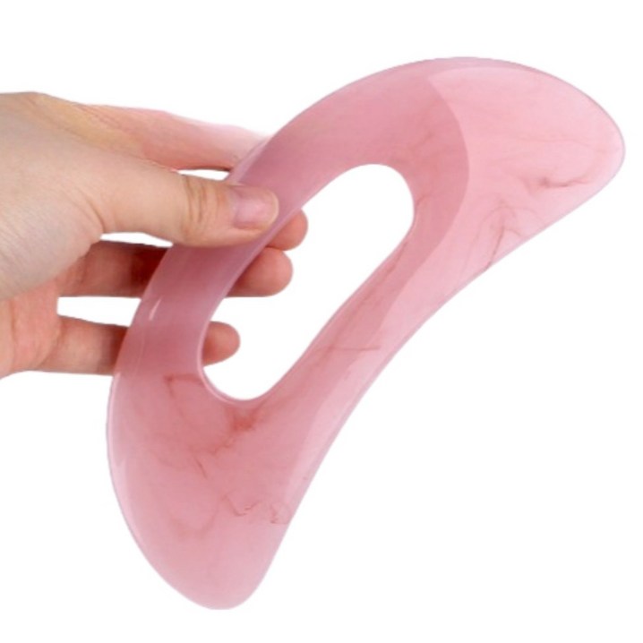 휴다온 도자기 바디 괄사 마사지기, 핑크, 1개 휴다온 도자기 바디 괄사 마사지기, 핑크, 1개