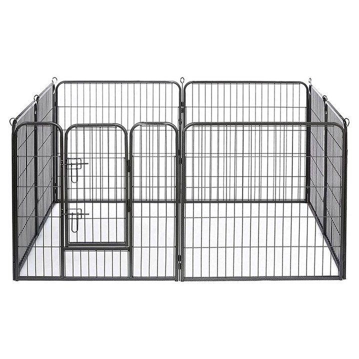 강아지 울타리 펜스 대형견 운동장 견사 문포함 8PCS 대형 PF003, 1개