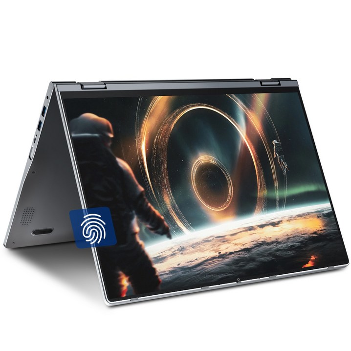 JUMPER 노트북 2in1 16인치 접이식 터치스크린 N5095 프로세서 4GB RAM 128GB SSD 지문인식 WiFi6 Windows 11 home, JUMPER J1 SEUN186, WIN11 Home, 4GB, 128GB, 회색
