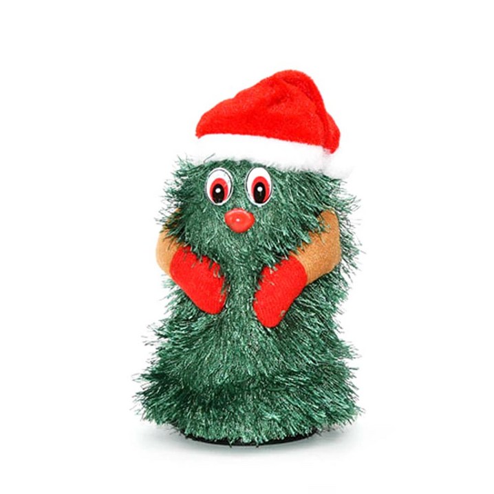 젤센 크리스마스 춤추는 트리산타인형  노래하고 춤추는 인테리어 소품 데코 선물 방울 모자 별 LED