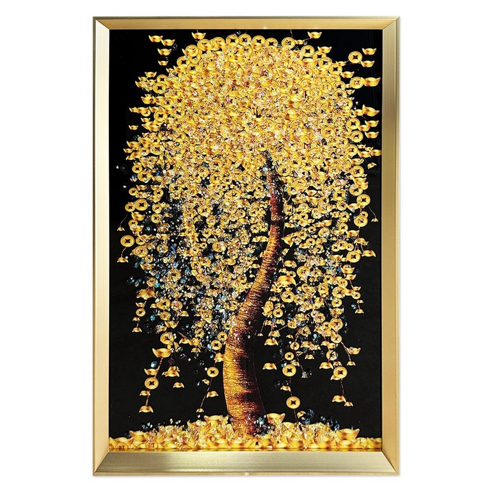 황금 돈나무 액자 비즈 그림 거실액자 ARTE02 황금 돈나무 액자 비즈 그림 거실액자 ARTE02
