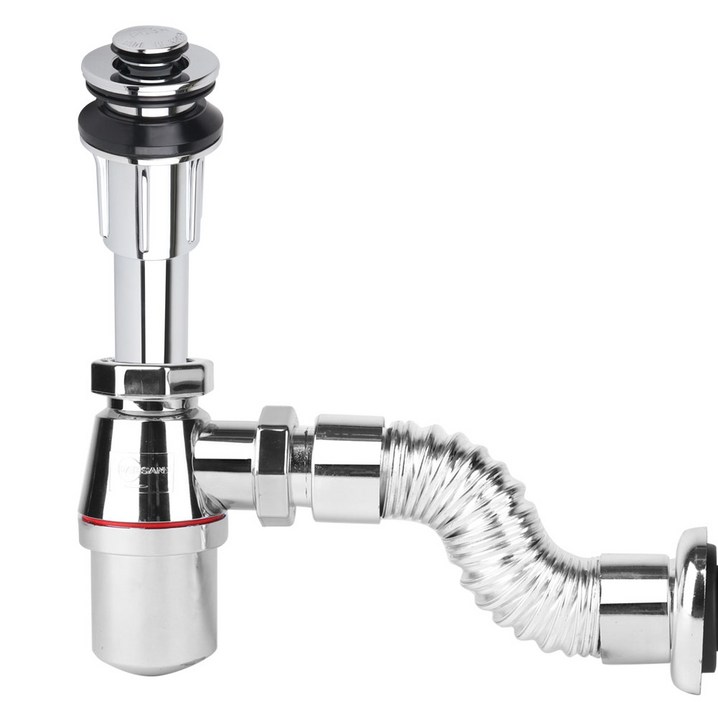 와이넷 세면대 일체형 트랩 세트 자동팝업 분리형 물마개, 1개