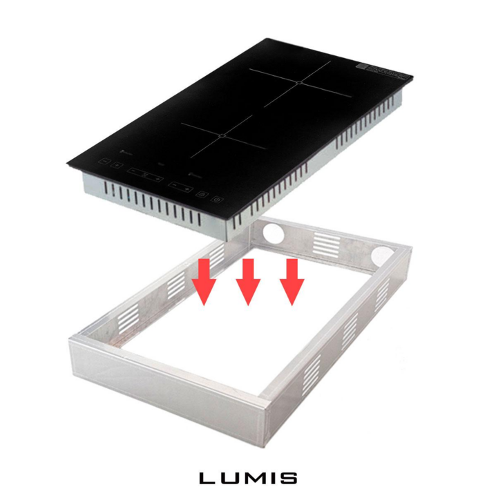 2구 인덕션 하이라이트 케이스 스탠드 프레임 하츠 웰치 전기레인지 sk매직 삼성 거치대 나비엔매직 파세코 엘지 하이브리드 호환 루미스 프리스탠딩 무타공, 일반형, 2구7cm528X308