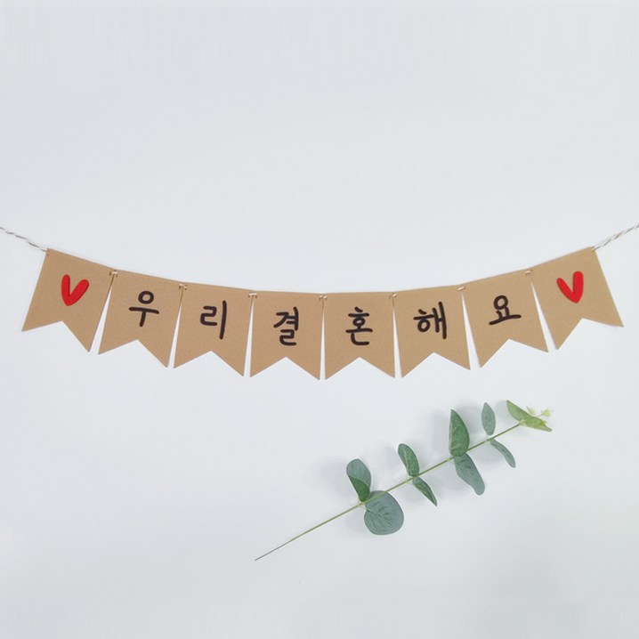 당일제작오드바니 웨딩 촬영 펠트 가랜드우리결혼해요