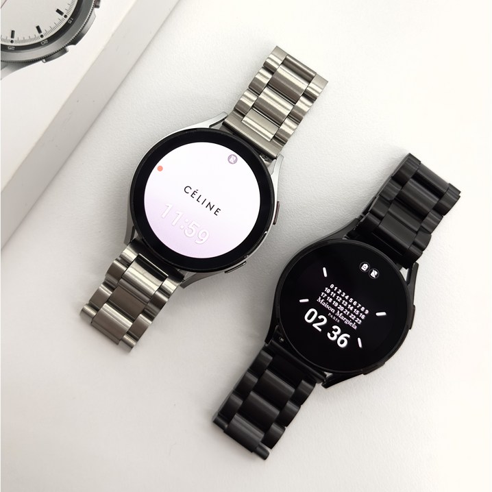 디아홀리 갤럭시 워치 4 5 6 프로 클래식 메탈 스트랩 40mm 41mm 42mm 44mm 45mm 46mm 호환 체인 시계줄