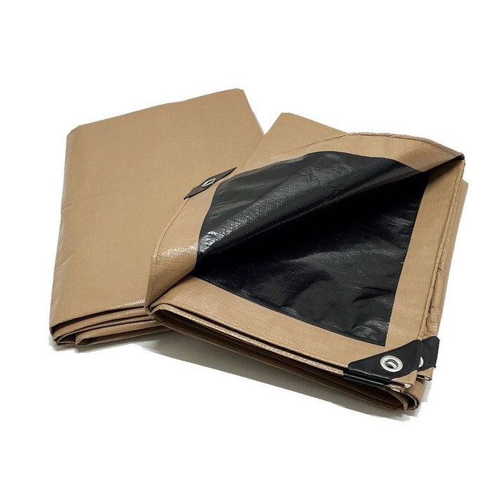 칼루스 타포린 양면코팅 방수포 베이지 4x4m 스트링 포함 sty2636xh