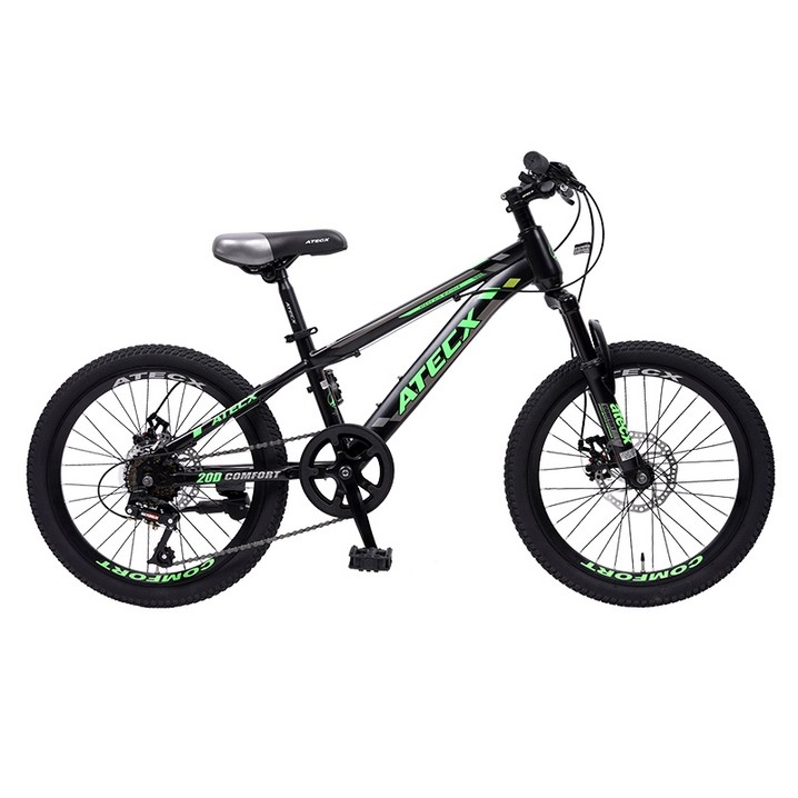 아텍스 컴포트20D 20인치 디스크브레이크 MTB 자전거, 블랙네온완조립