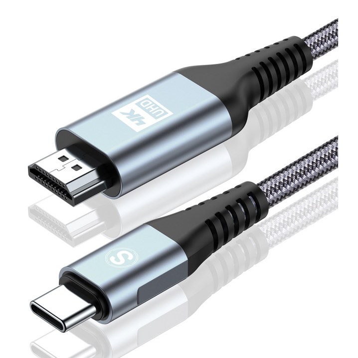 Swegaurd미러링케이블 넷플릭스 스마트폰 USB C to HDMI TV연결 USB C타입 to HDMI케이블 4K, 1개, 3m, 회색