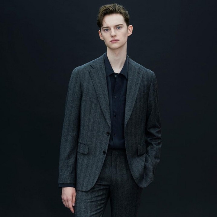 파렌하이트 22FW 그레이 이태리 수입 헤링본 패턴 수트JP2156GY